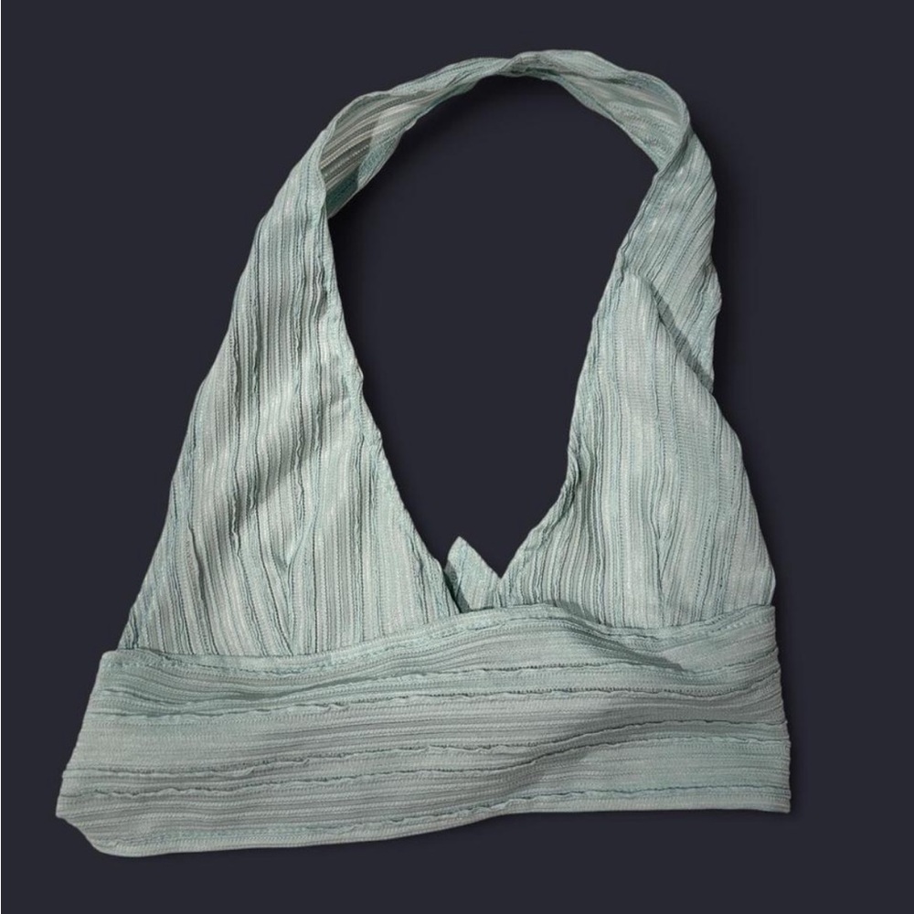 Halter Neck Bralette Top- Green